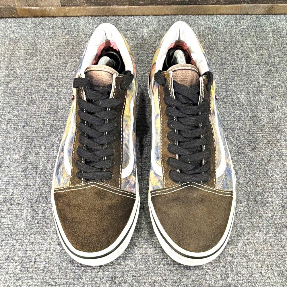 VANS Old Skool Tie-Dye Brown Suede Low Top Lace Up Sneakers US 11 EU 44.5